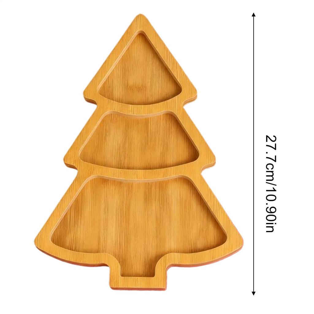 Christmas Tree Serving Dishes Wooden Christmas Tree Display Charcuterie Board Serving Tray For Fruit Cheese Dessert Candy Snack