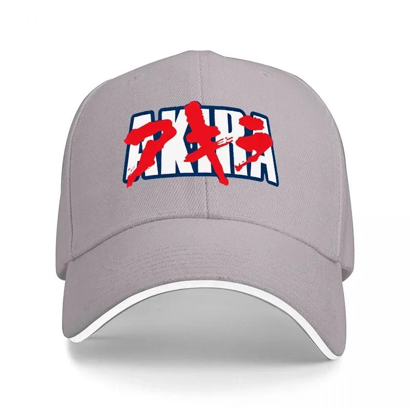 AKIRA Logo Black Baseball Cap with Red and Blue Graphic Design for Streetwear Fashion Fans and Anime Enthusiasts