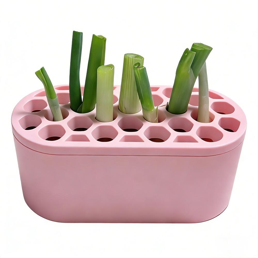 Water Reservoir Base Hydroponic Planting Pots Breathable Plant Containers Planting Basket  Balcony розовый