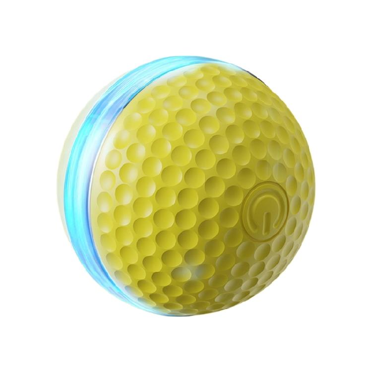 

Indestructible Cats Toy Ball With Automatic Rolling Promotes Teeth Health and Mental Stimulation Indoor Entertainment жёлтый