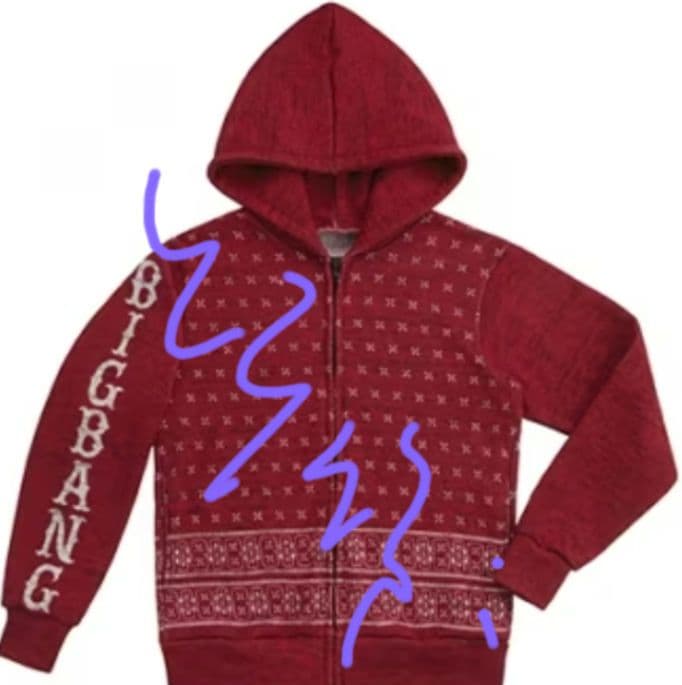 [Б/У] Вязаный худи BIGBANG, размер M, унисекс, GD Jiyeon