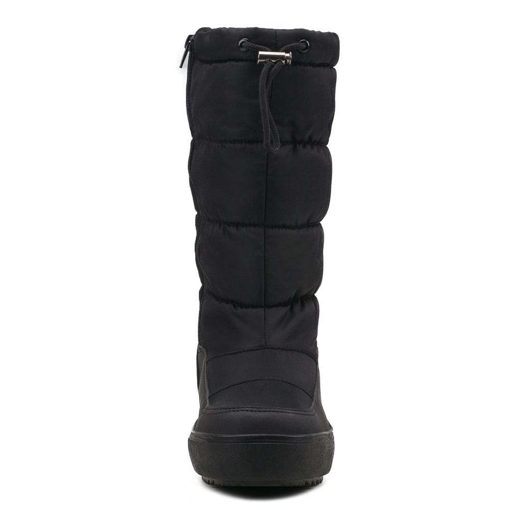 Shenji Schnee Lang Kaltes Wetter und Größe Damenstiefel, Stiefel, Slipperstiefel, Schwarz, 24,5cm