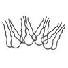 8Pcs Hair Fork Clip Metal Black Coating Vintage Elegant U Shaped Hair Side Combs for Styling DIY