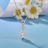 Elegant Crown Water Drop Necklace: S925 Sterling Silver Heartbeat Zircon Pendant for Women