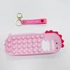 Cartoon Pop It Silicone Pencil Case, Stress Relief Student Stationery Bag