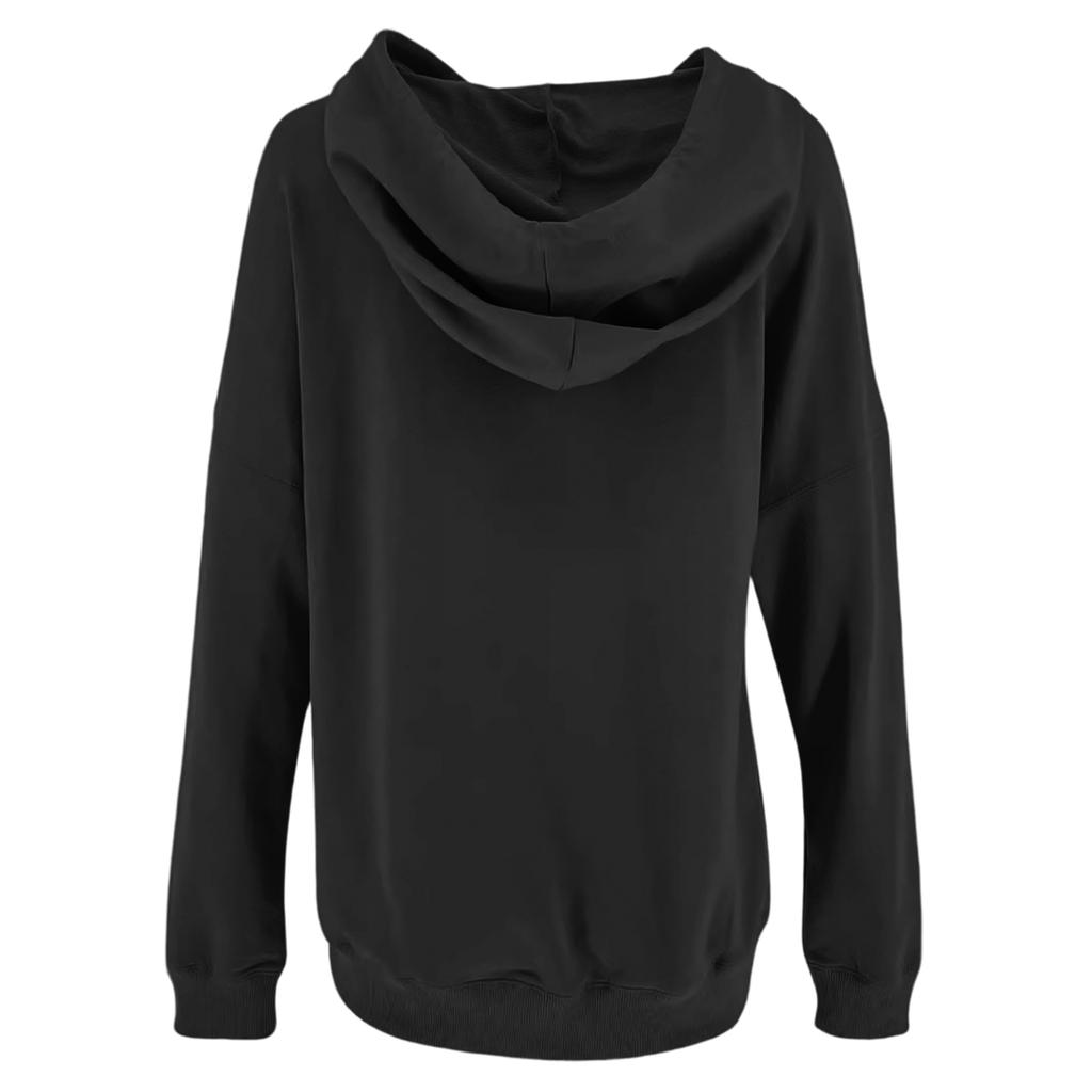 Women's Casual Pocket Hoodie Fashion Drawstring Pullover Top Sweatshirt