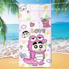 Extra Large Kids Quick Dry Bath Towel Cartoon Character Digital Print Double Sided Flannel Microfiber Beach Towel