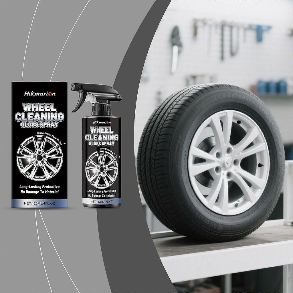 Hikmarion Wheel Hub Cleaning Spray Wheel Hub Clean Gloss Renovation Mild Stain Removal Car Daily Maintenance
