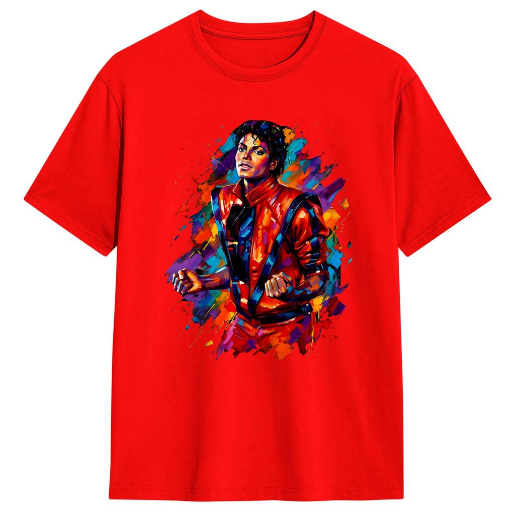 MMichael JJackson Thriller Vintage MJ Cotton T Shirt For Unisex Summer Vintage TShirts Harajuku Tee Shirt Big Size Pattern Tops