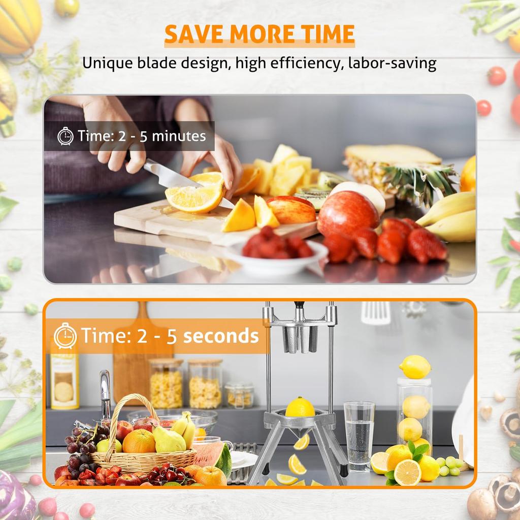 Fruit Cutter Blade Ergonomic Detachable Stainless Steel Sharp Apple Cutter Divider for Apples Pears