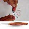 Knot Tying Tool Double Needles Sandalwood Handle Sharp Tip Portable Anti-slip Tie Knot Stainless Steel Tippet Strand Knotter Fishing