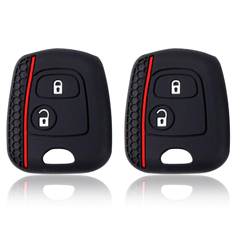Key Fob Cover Protection For Peugeot 206 107 207 307 2007 406 Keychain Holder For Citroen C3 C1 C2 Berlingo Case Caps