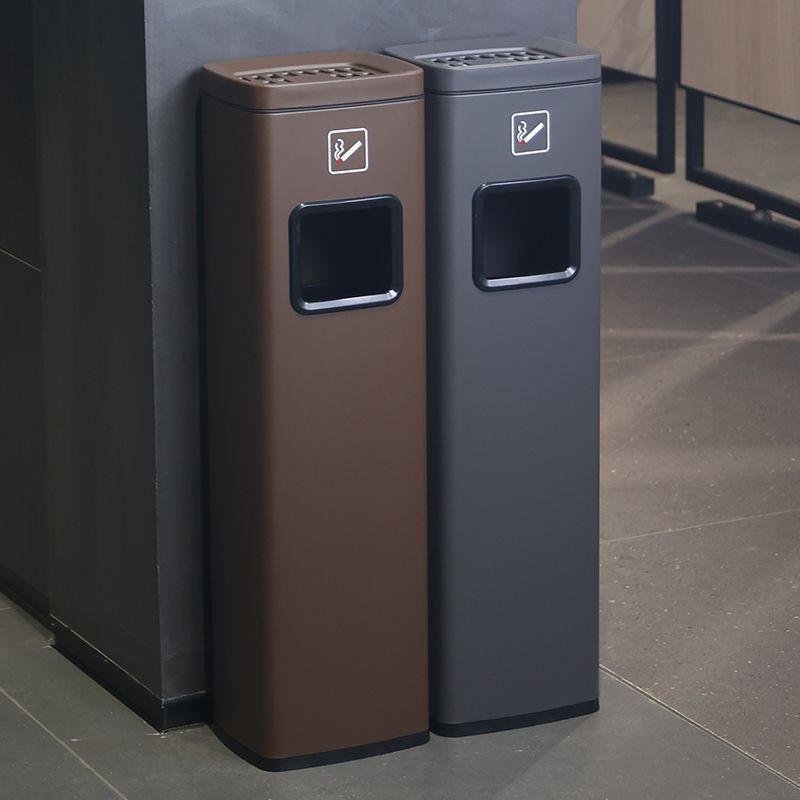 Entrance Trash Can Corridor Aisle Ashtray Cigarette Butt Collector Hotel Lobby Stainless Steel Vertical Elevator