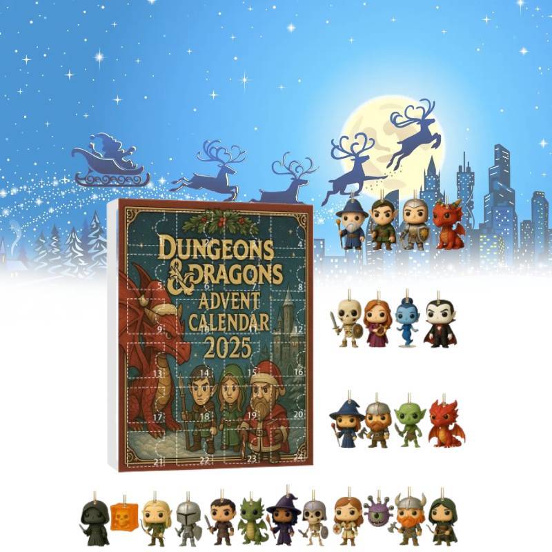Dungeons Advent Calendar With Acrylic Decorations For Christmas Gift Exchange