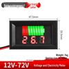 Waterproof Electric Vehicle Battery Voltage Display with Universal Reverse Connection Protection