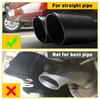 1Pcs Matte Black Stainless Steel Exhaust Tip Double Tailpipe Straight Cut For 1.5-2.4inch Outlet Tailpipe Car Accessories