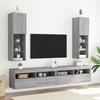 VidaXL TV Stand with LED Lights, Wall-Mounted TV Cabinet with Storage, Floating TV Stand Living Room, 837025