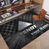 Custom Rug Fendt Pattern Print Name Text Soft Non‑Slip Floor Carpet for Home Indoor Decoration