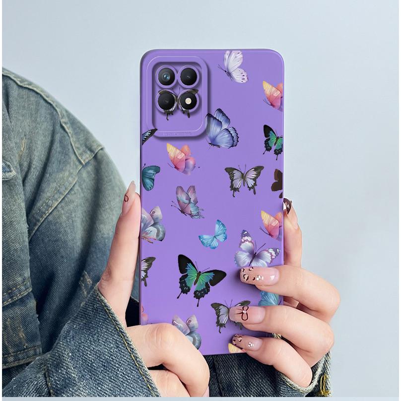 For OPPO Realme 8i 4G Phone Case RMX3151 RMX3286 Soft Silicone Capa for realme Narzo 50 Lovely panda Cartoon Flower Funda Cover