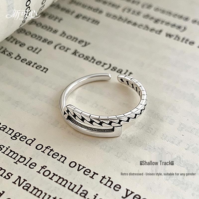 Minimalist Thai Silver S925 Unisex Adjustable Open Ring
