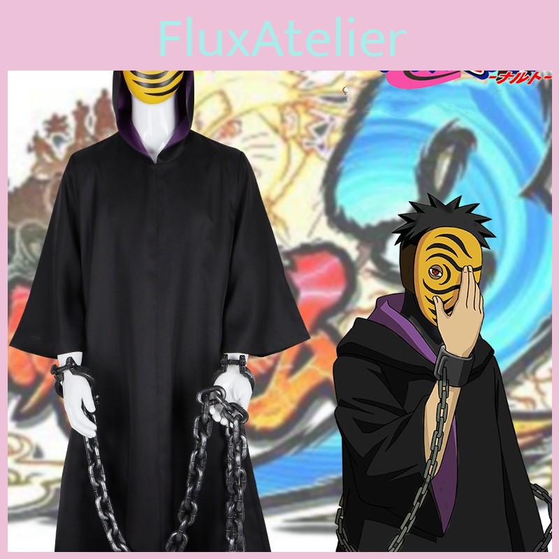 Costum Mantie Robă Naruto Akatsuki Tobi Uchiha Obito de Înaltă Calitate