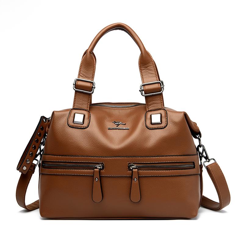 

Soft Leather Shoulder Bag for Women Crossbody Bags Large Capacity Luxury Brand Designer Casual Bag