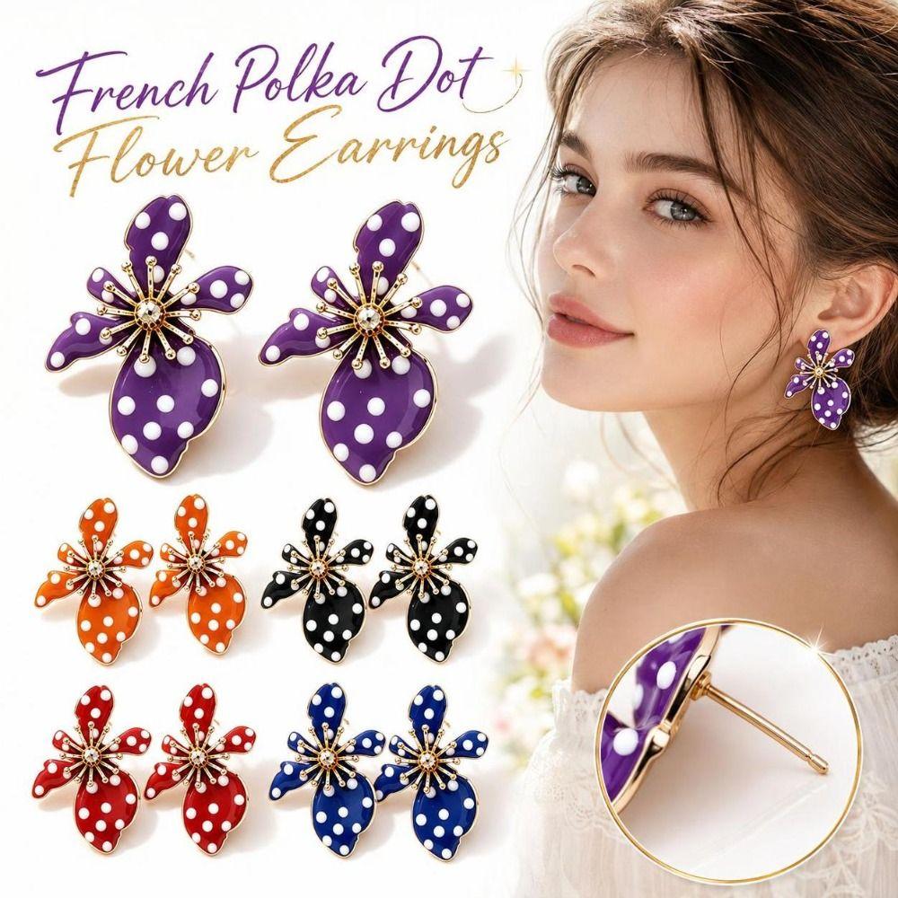 Irregular Shap Large Flower Earrings Wedding French Earrings Fashion Outfit