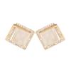 Luxus Quadratische Opal Ohrstecker Für Frauen Exquisite Zirkon Geometrische Gold Ohrringe mode Hochzeit Schmuck