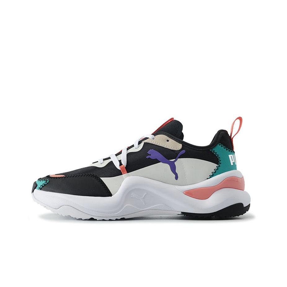 Puma Rise Extravaganza Low Top Dad Shoes Women Sneaker Black Blue 373446-03