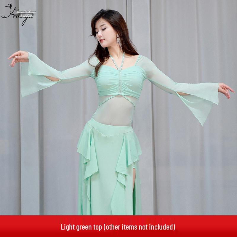 Huayu Dancewear Women's Sexy Belly Dance Practice Top for Beginners