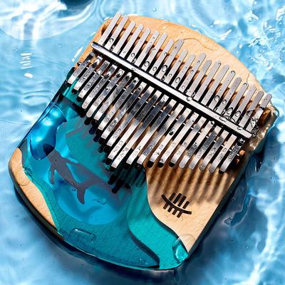 21 schlüssel Kalimba Daumen Finger Klavier Calimba Solide Epoxidharz Holz Tastatur Musikinstrument Professionelle Geschenke Mit Zubehör