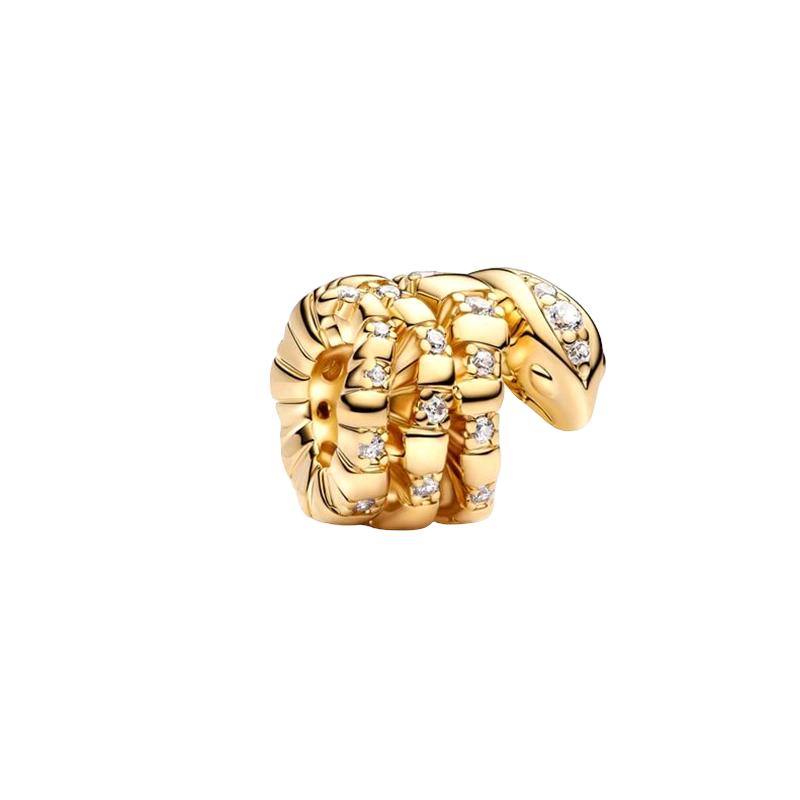 Nuevos Originales Brillantes Dorados Tortuga Serpiente Copo de Nieve Colgantes Charms Cuentas DIY Joyería para Mujer Regalo Cuentas Aptas para Pulseras