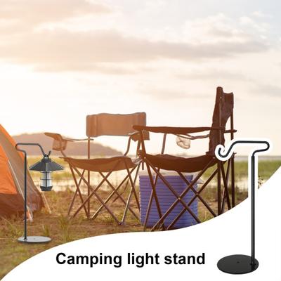 Yousheng 1 Set Campinglaternenständer Höhe Verstellbar Faltbar Tragbar Robust Metall Outdoor Wandern Zelt LED-Lichtstange Halter Haken Aufhänger Gestell