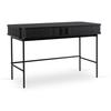 Biurko Rozsuwane Trish 120 Cm Czarne Ryflowane Nowoczesne Loft