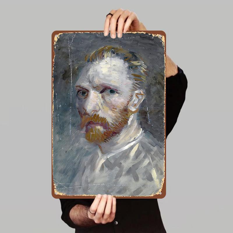 

Van Gogh Self Portrait Custom Metal Tin Painting Retro Home Decor Living Room Bedroom Wall Art Hanging 7.9x11.8In(20x30cm)