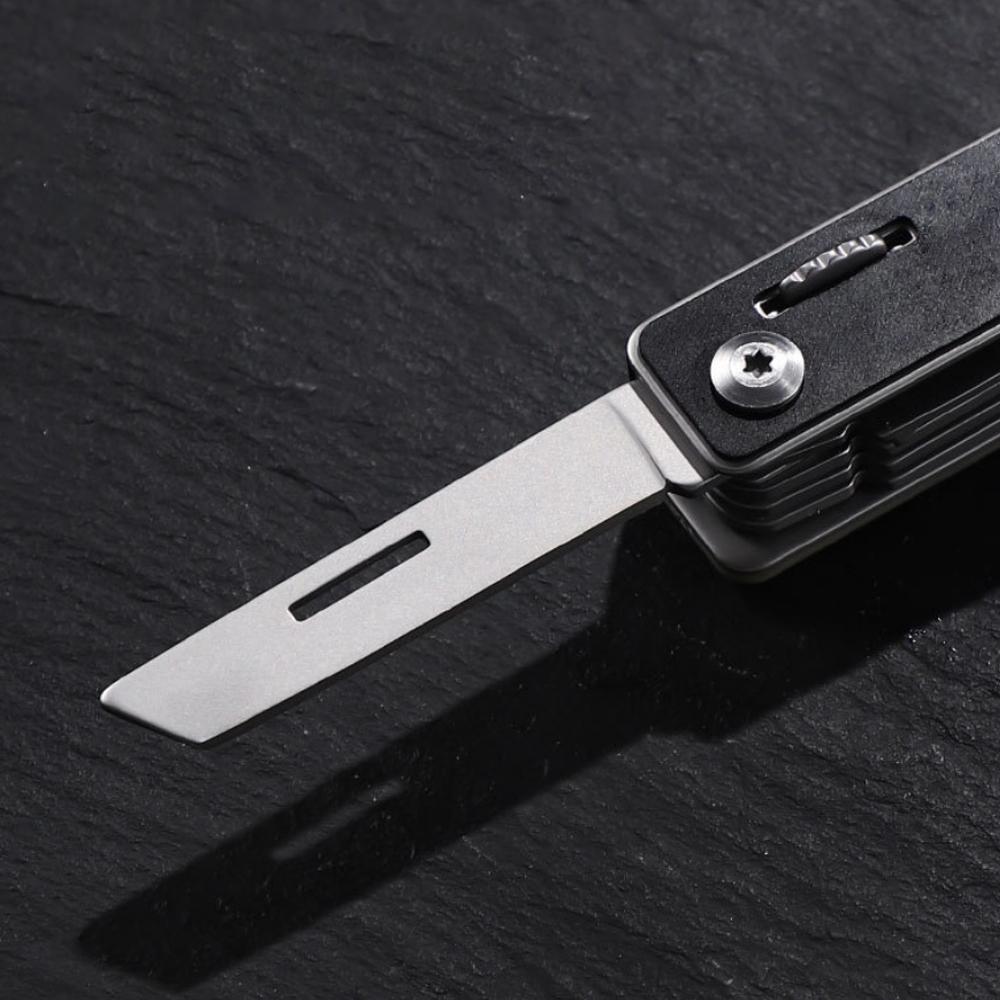 Keychain Swiss Knife Multifunctional EDC Folding Army Knife Self-defense Emergency Combination Tool Pendant Screwdriver Scissors