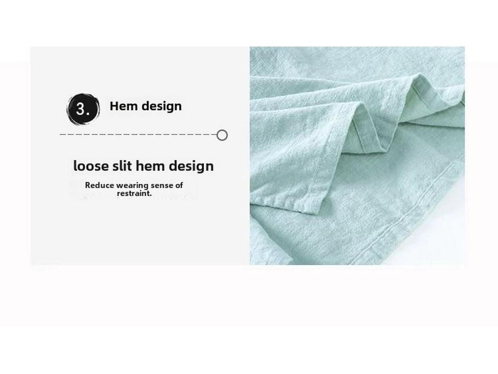 Women's Retro Cotton-Linen Long Sleeve Top - Slim Fit, Stand-Up Collar, Buttoned Shirt for Spring, Summer, and Autumn