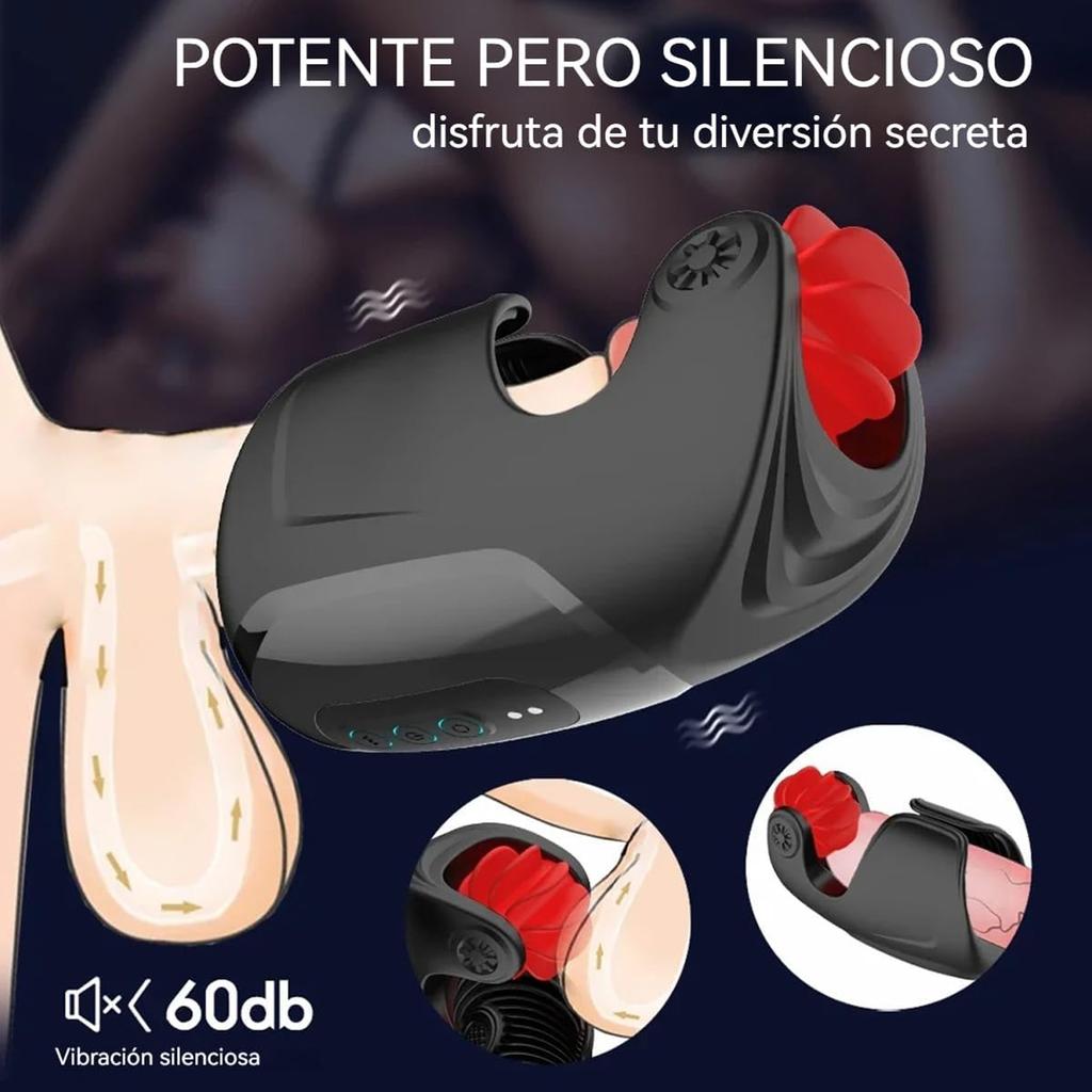 Rotating Penis Stimulator Massager, 10 Modes Tongue and Flutter, Smart Electric Vibrator for Men