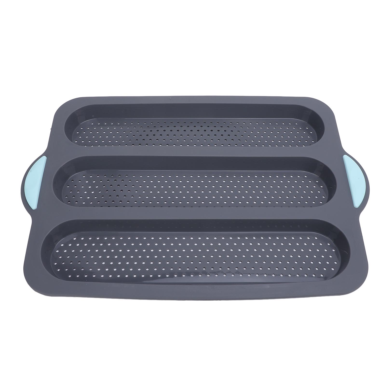 

Silicone Bread Pan Nonstick Heat Resistant Perforated French Bread Baking Pan Cake Pan with Anti 3 Cavity