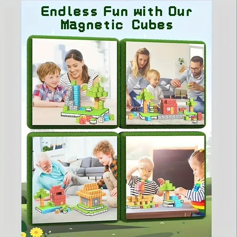 Magnetic Building Blocks Magnet Set For Boys Girls Age 3+ Diy Model Child Kids Montessori Sensory Toys