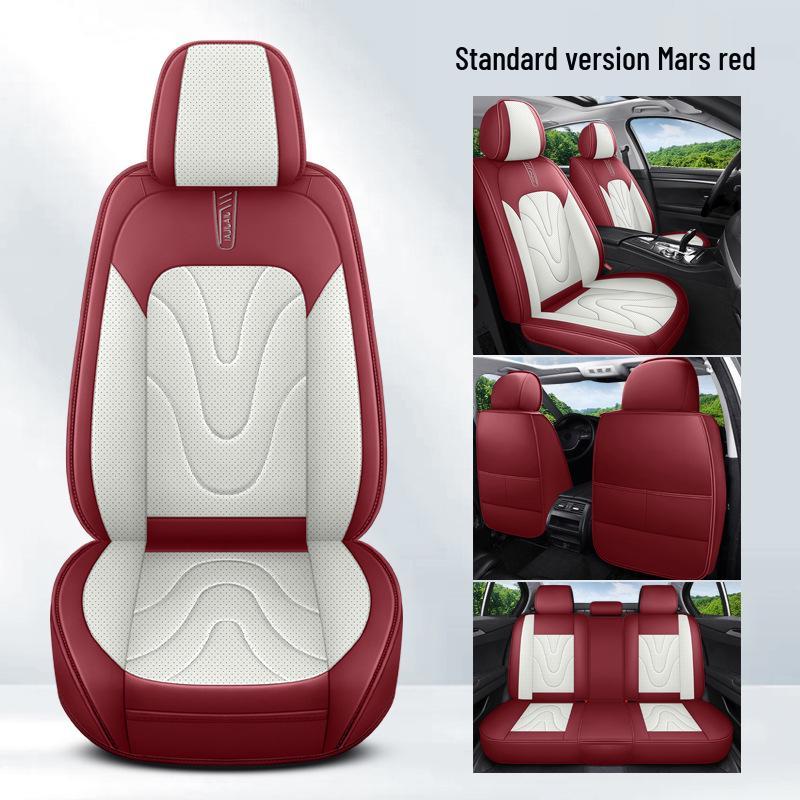 Napa Leather All-Season Universal Car Seat Cover, Five-Seater Full Coverage Cushion
