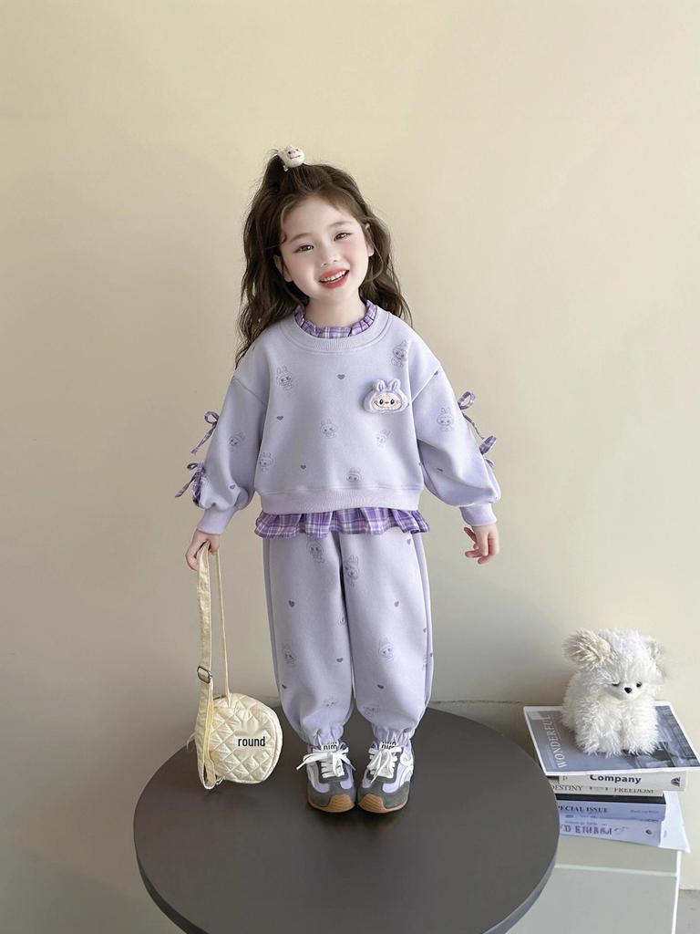 2025 Autumn New Cartoon Fashion Girls' Two-Piece Set