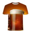 Pivo Digitálně Potištěné Tričko Pánské Dámské Trendy Tričko s Krátkým Rukávem