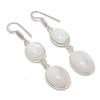 Natural Moonstone Gemstone Handmade 925 Sterling Silver Earring 2.17" AE-11826