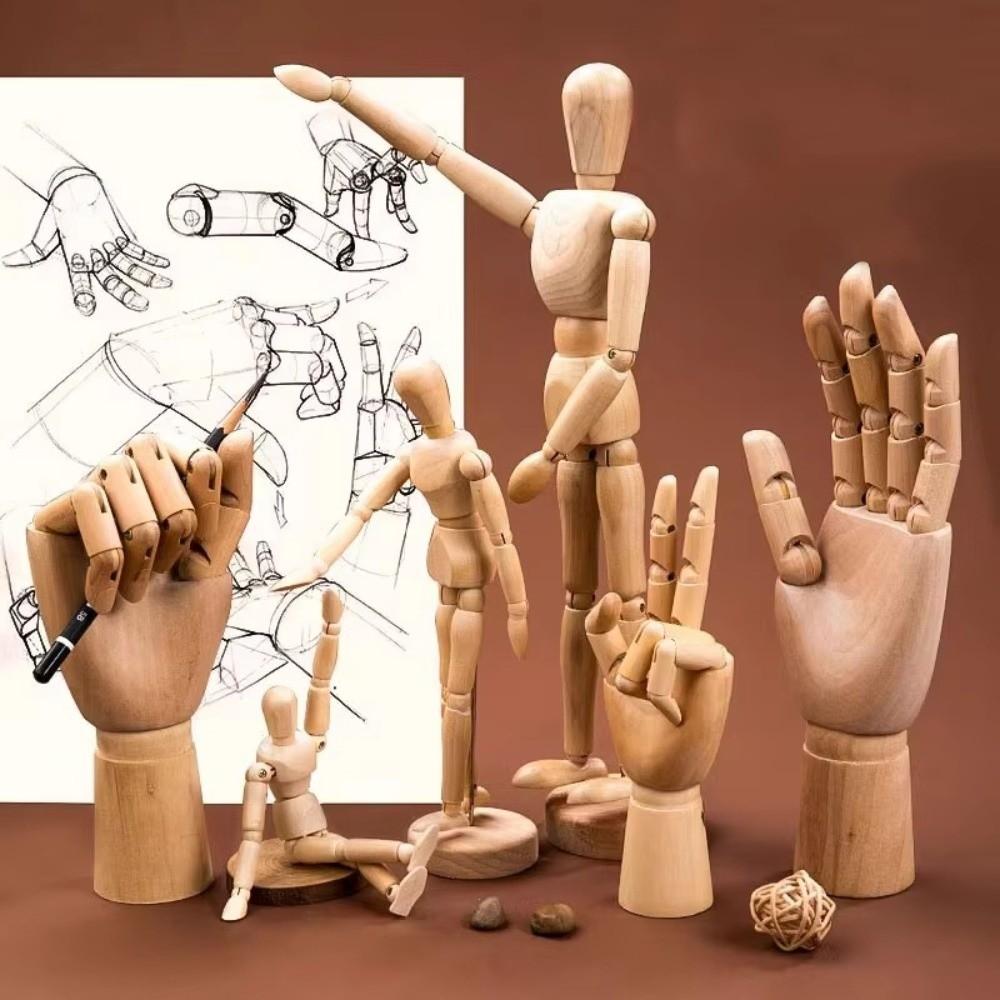 Joint Movable Sketch Mannequin Wooden Jointed Mannequin Home Decoration Drawing Practice Tool
