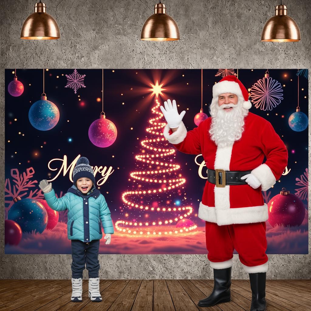 Merry Christmas Banner Holiday Decorative Winter Festive Background Xmas Display Festive Design Holiday Event Backdrop For Home