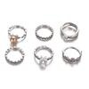 Accessories, Vintage Zircon Gemstone Ring Set 6-Piece Ring White Gemstone Ring