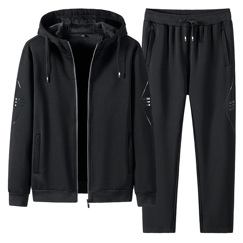 Sports Plus Velvet Thick Suit Men 'S Sports Casual Men 'S Plus Velvet Men 'S Winter Cotton Suit 