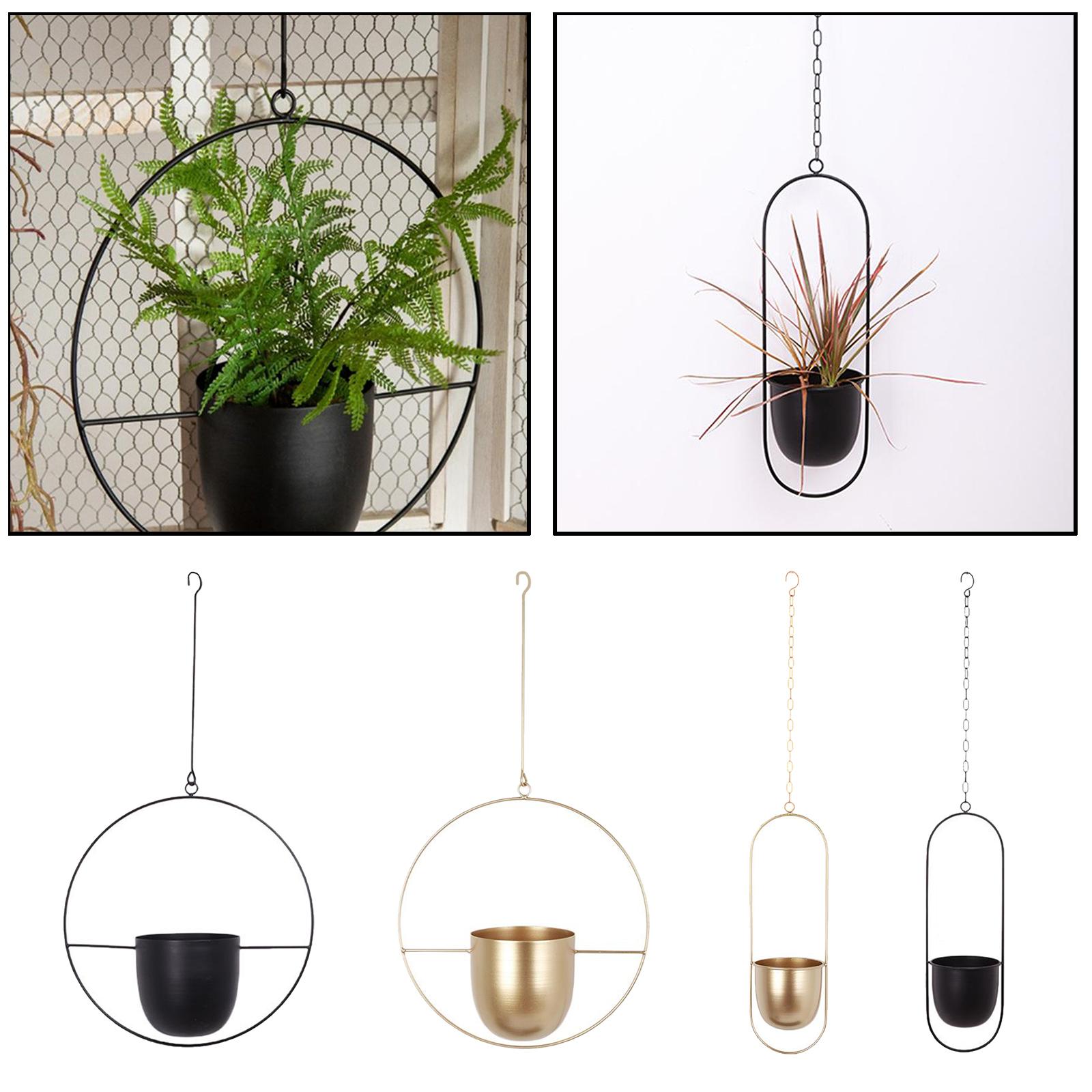 Metal Hanging Pot Plant Hanger Chain Hanging Planter Basket Flower Pot Plant