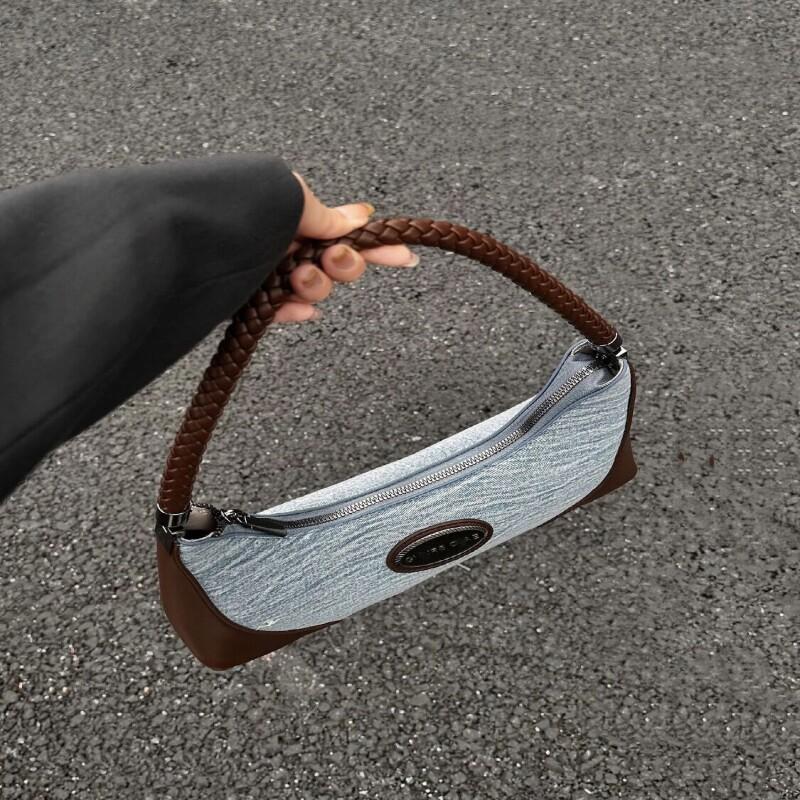 New Fashion Denim Cloth Shoulder Bag Versatile Simplicity Underarm Bag Fashion Large Capacity Simple Shoulder Bag